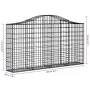 Cesta gaviones forma arco hierro galvanizado 200x30x100/120 cm de vidaXL, Maceteros y jardineras - Ref: Foro24-153385, Precio...