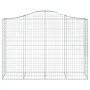 Gabion basket arch shape galvanized iron 200x50x140/160 cm by vidaXL, Pots and planters - Ref: Foro24-153397, Price: 84,66 €,...