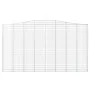 Gabion basket arch shape galvanized iron 400x30x220/240 cm by vidaXL, Pots and planters - Ref: Foro24-153411, Price: 252,44 €...