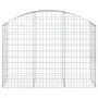 Gabion basket arch shape galvanized iron 150x50x100/120 cm by vidaXL, Pots and planters - Ref: Foro24-153455, Price: 53,71 €,...