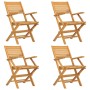 Folding garden chairs 4 pcs solid teak wood 55x62x90 cm by vidaXL, Garden chairs - Ref: Foro24-3155067, Price: 288,22 €, Disc...