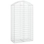 Gabion basket arch shape galvanized iron 100x50x180/200 cm by vidaXL, Pots and planters - Ref: Foro24-153439, Price: 56,72 €,...