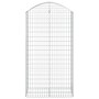 Gabion basket arch shape galvanized iron 100x50x180/200 cm by vidaXL, Pots and planters - Ref: Foro24-153439, Price: 56,72 €,...