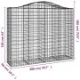 Gabion basket arch shape galvanized iron 200x50x160/180 cm by vidaXL, Pots and planters - Ref: Foro24-153398, Price: 92,35 €,...