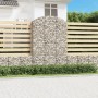 Gabion basket arch shape galvanized iron 150x30x220/240 cm by vidaXL, Pots and planters - Ref: Foro24-153451, Price: 77,33 €,...