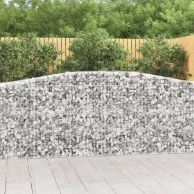 Gabion basket arch shape galvanized iron 400x50x100/120 cm by vidaXL, Pots and planters - Ref: Foro24-153415, Price: 121,59 €...