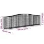 Gabion basket arch shape galvanized iron 400x50x100/120 cm by vidaXL, Pots and planters - Ref: Foro24-153415, Price: 121,59 €...