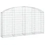 Gabion basket arch shape galvanized iron 200x30x100/120 cm by vidaXL, Pots and planters - Ref: Foro24-153465, Price: 59,24 €,...