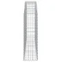 Gabion basket arch shape galvanized iron 200x30x100/120 cm by vidaXL, Pots and planters - Ref: Foro24-153465, Price: 59,24 €,...