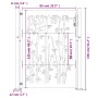 Gartentor aus Cortenstahl, Bambusdesign, 105 x 130 cm von vidaXL, Gartentore - Ref: Foro24-153240, Preis: 181,45 €, Rabatt: %