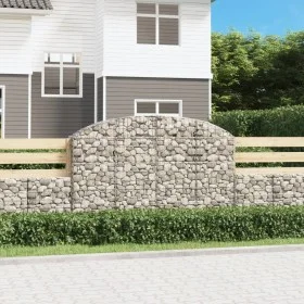 Gabione Korbbogenform aus verzinktem Eisen 200x30x120/140 cm von vidaXL, Töpfe und Pflanzgefäße - Ref: Foro24-153466, Preis: ...