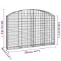 Gabion basket arch shape galvanized iron 200x30x120/140 cm by vidaXL, Pots and planters - Ref: Foro24-153466, Price: 88,00 €,...
