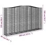 Galvanized iron arch-shaped gabion basket 400x50x220/240 cm by vidaXL, Pots and planters - Ref: Foro24-153421, Price: 287,25 ...
