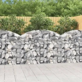 Gabione Korbbogenform aus verzinktem Eisen 150x30x100/120 cm von vidaXL, Töpfe und Pflanzgefäße - Ref: Foro24-153445, Preis: ...