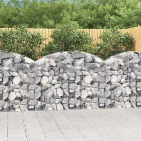Galvanized iron arch-shaped gabions basket 150x30x100/120 cm by vidaXL, Pots and planters - Ref: Foro24-153445, Price: 49,34 ...