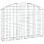 Galvanized iron arch-shaped gabions basket 150x30x100/120 cm by vidaXL, Pots and planters - Ref: Foro24-153445, Price: 49,19 ...