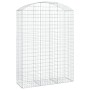 Gabione Korbbogenform aus verzinktem Eisen 150x50x200/220 cm von vidaXL, Töpfe und Pflanzgefäße - Ref: Foro24-153460, Preis: ...