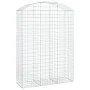 Gabione Korbbogenform aus verzinktem Eisen 150x50x200/220 cm von vidaXL, Töpfe und Pflanzgefäße - Ref: Foro24-153460, Preis: ...