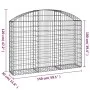 Galvanized iron arch-shaped gabions basket 150x30x100/120 cm by vidaXL, Pots and planters - Ref: Foro24-153445, Price: 49,19 ...