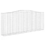 Gabion basket arch shape galvanized iron 400x50x160/180 cm by vidaXL, Pots and planters - Ref: Foro24-153418, Price: 187,08 €...