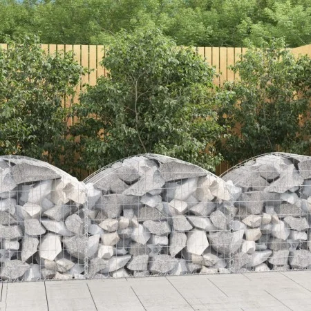 Galvanized iron arch-shaped gabion basket 100x50x60/80 cm by vidaXL, Pots and planters - Ref: Foro24-153433, Price: 31,38 €, ...