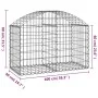 Galvanized iron arch-shaped gabion basket 100x50x60/80 cm by vidaXL, Pots and planters - Ref: Foro24-153433, Price: 31,38 €, ...