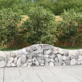 Galvanized iron arch-shaped gabion basket 200x30x40/60 cm by vidaXL, Pots and planters - Ref: Foro24-153382, Price: 53,01 €, ...
