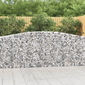 Cesta gaviones forma arco hierro galvanizado 400x30x100/120 cm