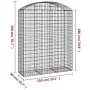 Cesta gaviones forma arco hierro galvanizado 150x50x180/200 cm de vidaXL, Maceteros y jardineras - Ref: Foro24-153459, Precio...