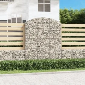 Galvanized iron arch-shaped gabion basket 150x30x180/200 cm by vidaXL, Pots and planters - Ref: Foro24-153449, Price: 92,13 €...