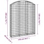 Gabionenkorb Bogenform verzinktes Eisen 150x30x180/200 cm von vidaXL, Töpfe und Pflanzgefäße - Ref: Foro24-153449, Preis: 93,...