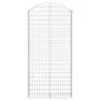 Gabion basket arch shape galvanized iron 100x30x200/220 cm by vidaXL, Pots and planters - Ref: Foro24-153430, Price: 70,51 €,...