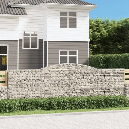 Gabion Korbbogen Form verzinktes Eisen 400x30x120/140 cm von vidaXL, Töpfe und Pflanzgefäße - Ref: Foro24-153526, Preis: 111,...