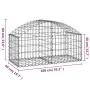 Cesta de gaviones forma arco hierro galvanizado 100x50x40/60 cm de vidaXL, Maceteros y jardineras - Ref: Foro24-153432, Preci...