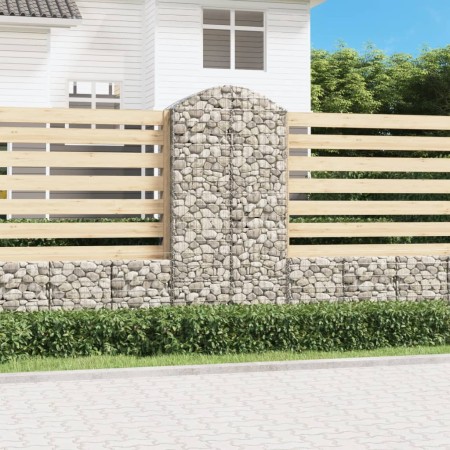 Gabionenkorb Bogenform verzinktes Eisen 100x50x200/220 cm von vidaXL, Töpfe und Pflanzgefäße - Ref: Foro24-153440, Preis: 61,...