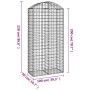 Gabionenkorb Bogenform verzinktes Eisen 100x50x200/220 cm von vidaXL, Töpfe und Pflanzgefäße - Ref: Foro24-153440, Preis: 61,...