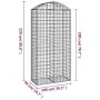 Galvanized iron arch-shaped gabion basket 100x50x200/220 cm by vidaXL, Pots and planters - Ref: Foro24-153440, Price: 60,60 €...
