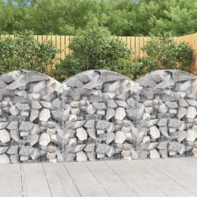 Gabionenkorb Bogenform verzinktes Eisen 100x50x100/120 cm von vidaXL, Töpfe und Pflanzgefäße - Ref: Foro24-153435, Preis: 40,...