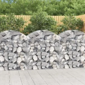 Gabionenkorb Bogenform verzinktes Eisen 100x50x100/120 cm von vidaXL, Töpfe und Pflanzgefäße - Ref: Foro24-153435, Preis: 40,...