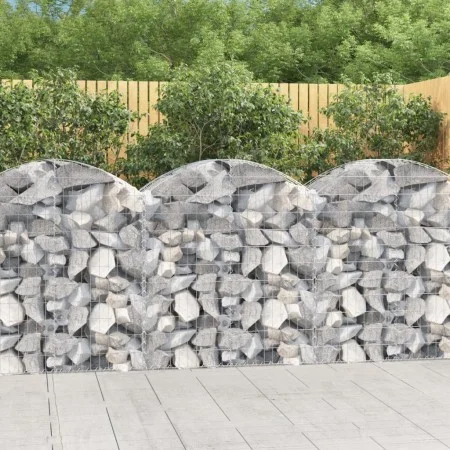 Cesta gaviones forma arco hierro galvanizado 100x50x100/120 cm de vidaXL, Maceteros y jardineras - Ref: Foro24-153435, Precio...