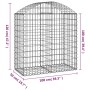 Gabionenkorb Bogenform verzinktes Eisen 100x50x100/120 cm von vidaXL, Töpfe und Pflanzgefäße - Ref: Foro24-153435, Preis: 40,...