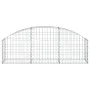 Gabion basket in arched shape, made of galvanized iron, measuring 150x30x40/60 cm. by vidaXL, Pots and planters - Ref: Foro24...