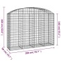 Galvanized iron arch-shaped gabion basket 200x50x140/160 cm by vidaXL, Pots and planters - Ref: Foro24-153477, Price: 113,90 ...
