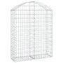 Gabione Korbbogenform aus verzinktem Eisen 100x30x120/140 cm von vidaXL, Töpfe und Pflanzgefäße - Ref: Foro24-153426, Preis: ...