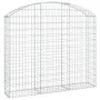 Gabion basket arch shape galvanized iron 150x30x120/140 cm by vidaXL, Pots and planters - Ref: Foro24-153446, Price: 73,41 €,...