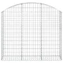 Gabion basket arch shape galvanized iron 150x30x120/140 cm by vidaXL, Pots and planters - Ref: Foro24-153446, Price: 73,41 €,...