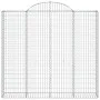 Gabion basket arch shape galvanized iron 200x50x180/200 cm by vidaXL, Pots and planters - Ref: Foro24-153499, Price: 83,41 €,...