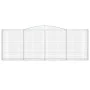 Gabion basket arch shape galvanized iron 400x30x140/160 cm by vidaXL, Pots and planters - Ref: Foro24-153527, Price: 126,74 €...