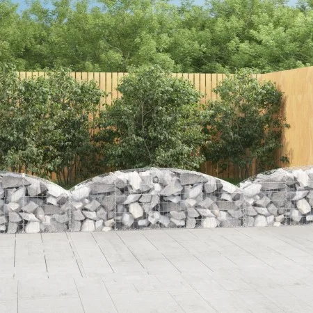 Cesta de gaviones forma arco hierro galvanizado 200x50x40/60 cm de vidaXL, Maceteros y jardineras - Ref: Foro24-153472, Preci...