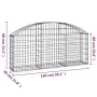 Bogenförmiger Gabionenkorb aus verzinktem Eisen, 150 x 30 x 60/80 cm von vidaXL, Töpfe und Pflanzgefäße - Ref: Foro24-153443,...